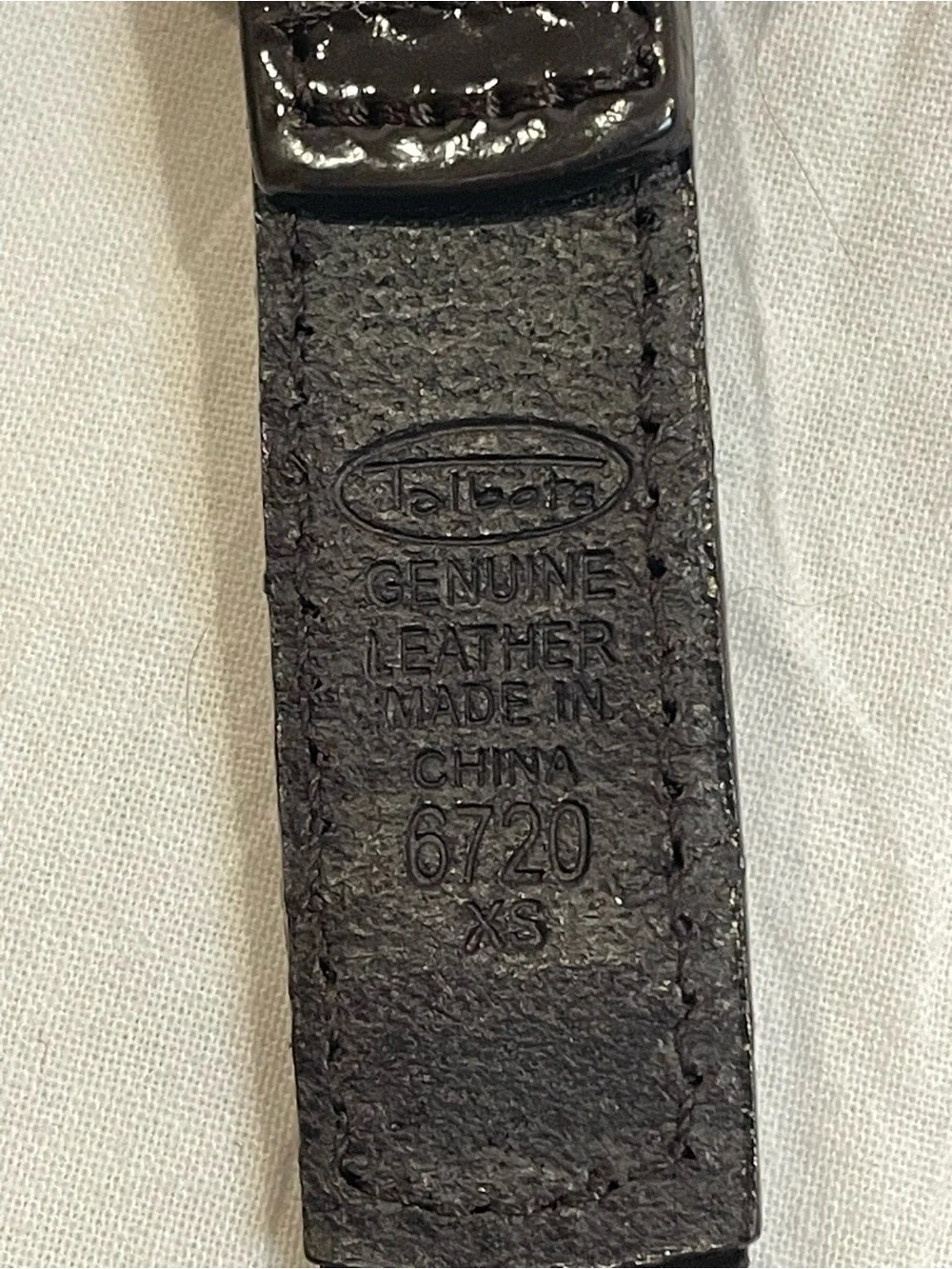 Talbots Black Leather Gold Chain Belt XS Vintage Style Statement Belt